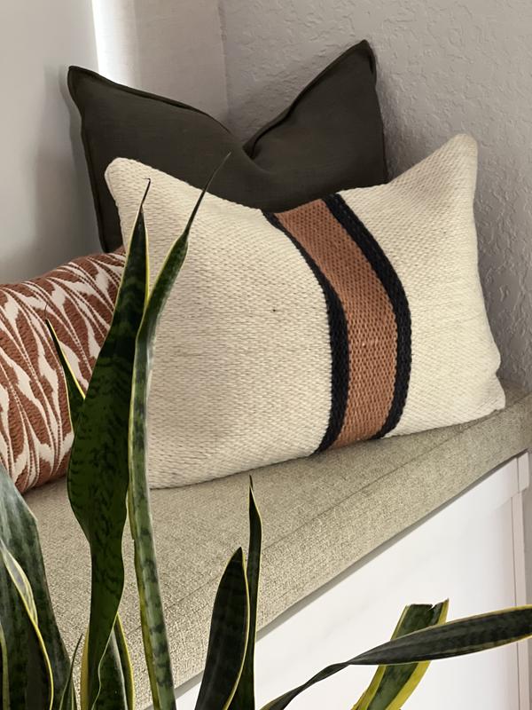 Pillow cover, Cusco Stripe Chocolate - ON BOTH SIDES, outlets stripe, Spark Modern pillow