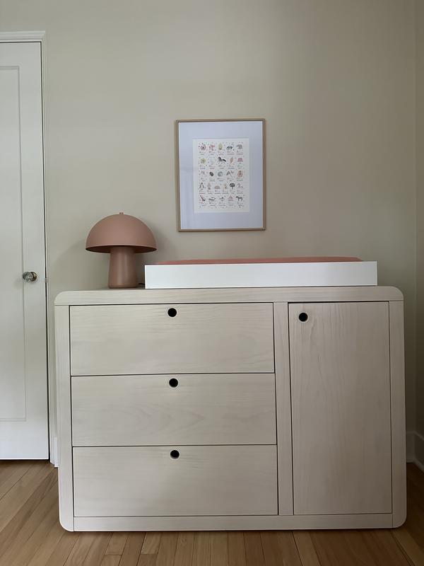 Montauk White Wood 3-Drawer Kids Dresser with Door by Leanne Ford + Reviews  | Crate & Kids