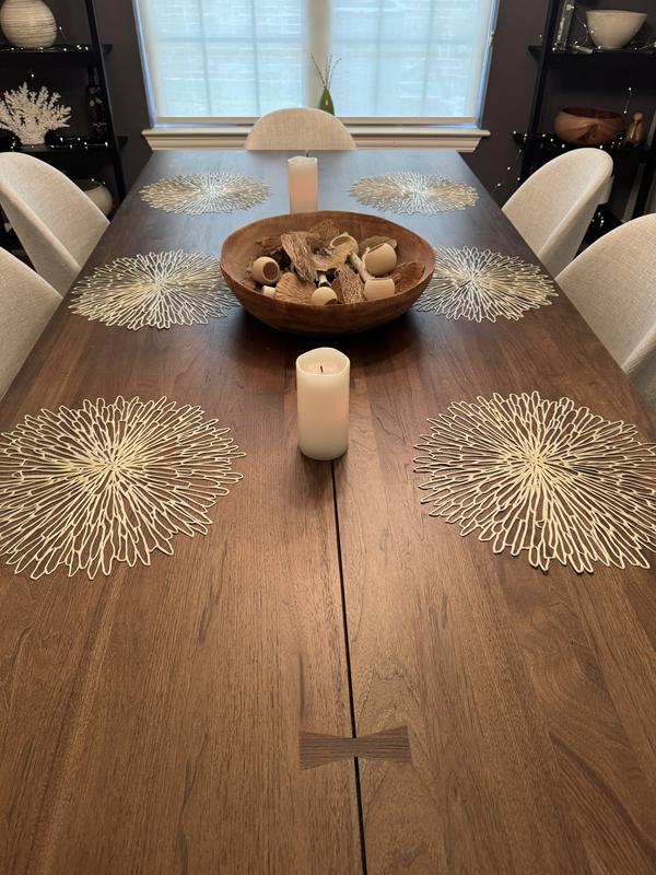 Chilewich Bloom Champagne Gilded Vinyl Placemat + Reviews | Crate