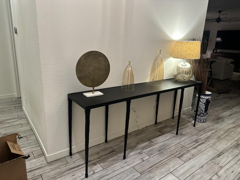 Crate and barrel iron 2024 console table