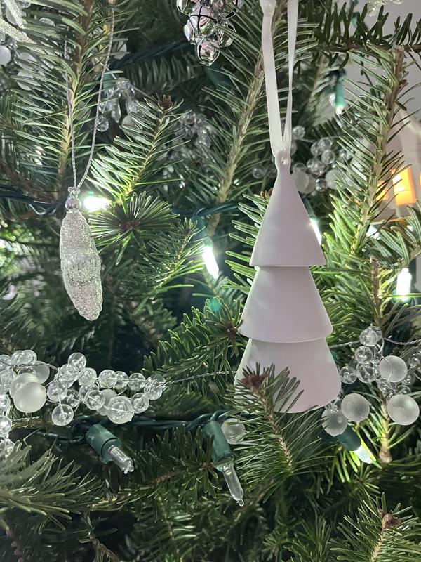 White Porcelain Bell Tree Christmas Ornaments, Set of 4 + Reviews