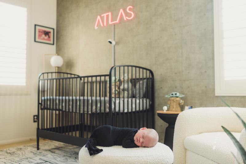 Larkin black metal crib online