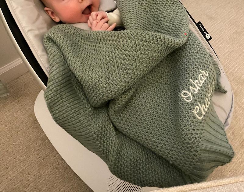 Bubble Knit Verte Green Baby Stroller Blanket + Reviews