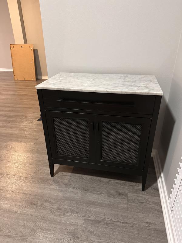 Enzo Marble Top Bar Cabinet with Storage Reviews Crate
