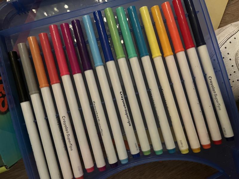 Fine Tip Markers Crayola Washable Super Tips Markers, Assorted, 20