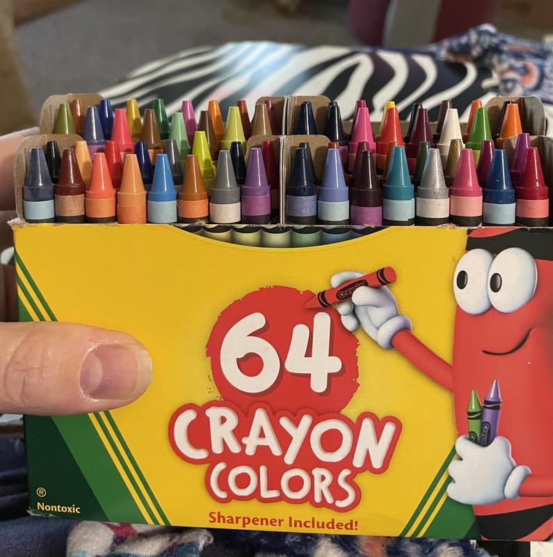 The box of 64 crayons Crayola