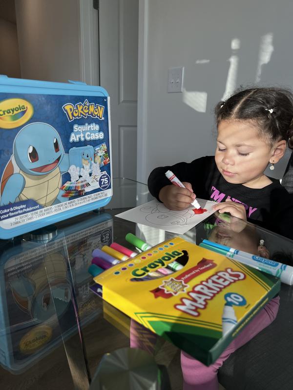 Crayola Pokémon Squirtle Coloring Art Case, 71+ pcs., Coloring Pages and  Markers, Gift For Kids, Beginner Child 