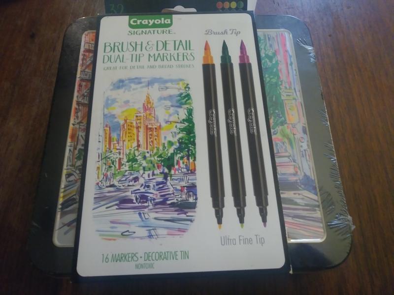 Crayola Markers Dual-Ended w/Brush&Ultra-fine Tips 16/CT AST 586501 