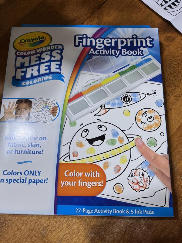 Crayola Color Wonder Fingerprint Activity Book Set Office Depot