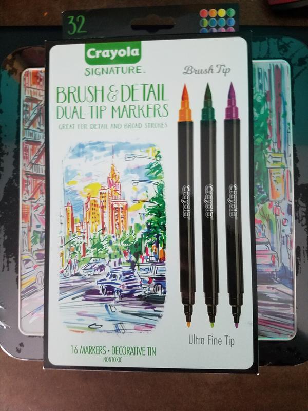 Crayola Signature Brush and Detail Dual Ended Markers