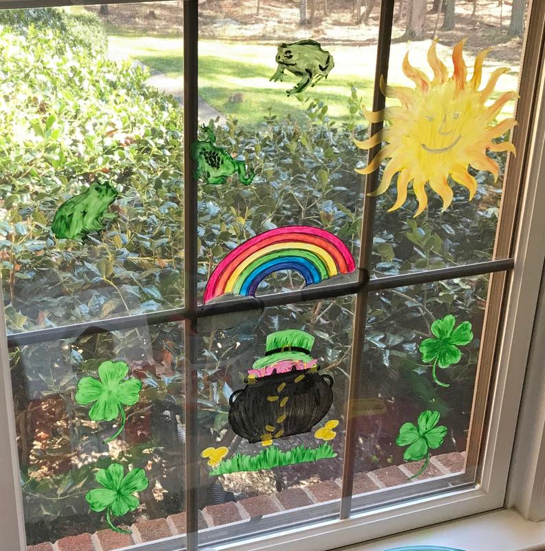 Tina vdb  Art + Design — Window writing with window crayons, such fun!