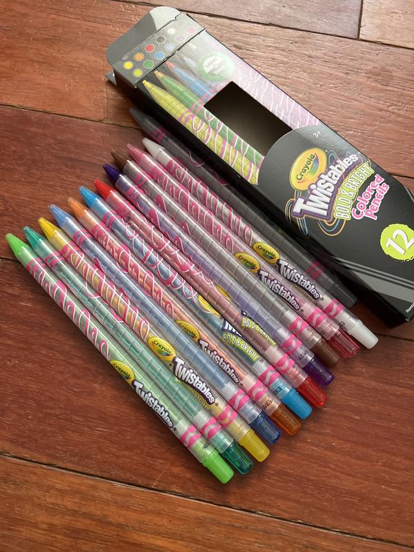 Crayola Bold Bright Twistable Pencils Assorted Colors Pack Of 12