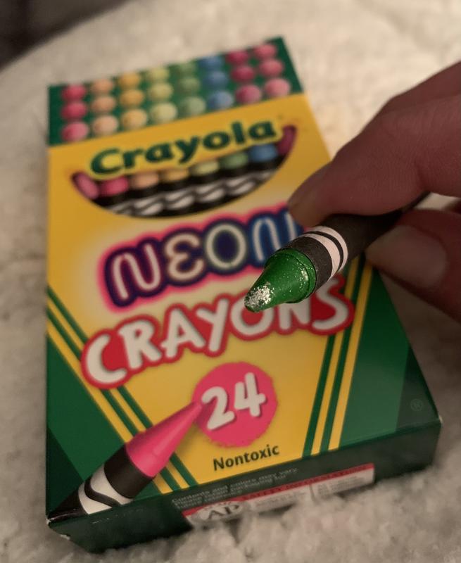  Crayola Neon Crayons, Back To School Supplies, 24 Count : Toys  & Games