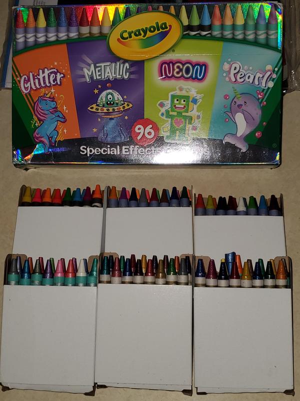 96 Neon, Metallic, Pearlescent & Glitter Crayons, Crayola.com, Crayola