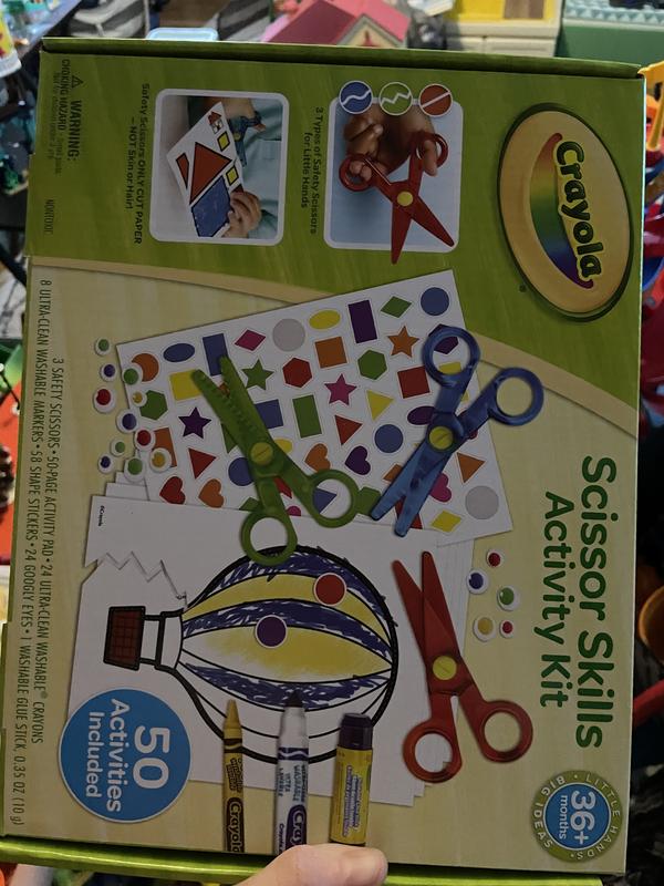 Crayola Toddler Scissor Skills Activity Kit, 3 Count Safety Scissors and  Craft Supplies, Gift for Kids, Ages 3, 4, 5