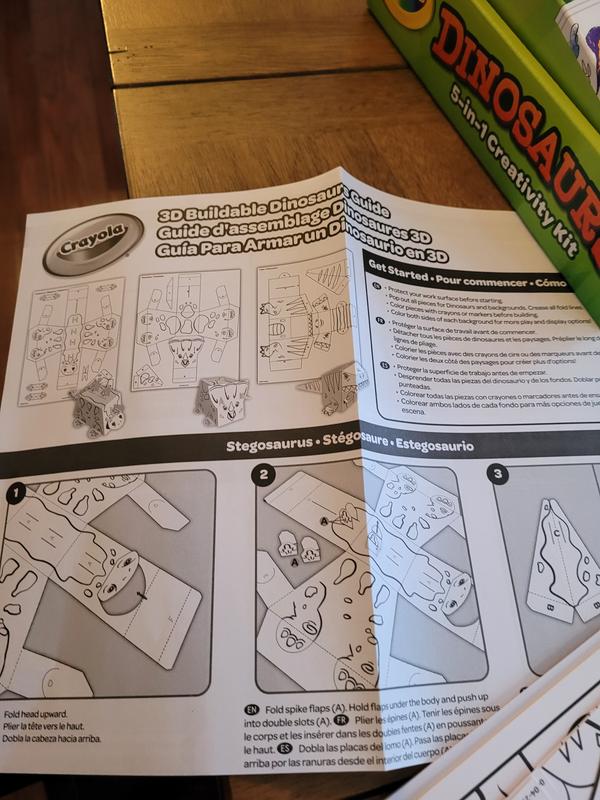 Crayola Dinosaur 5-in-1 Art Kit, Dinosaur Toys Alternative, Gift for Kids,  Ages 4, 5, 6, 7