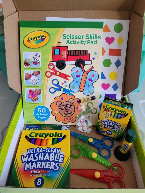 Crayola Toddler Scissor Skills Activity Kit, 3 Count Safety Scissors and  Craft Supplies, Gift for Kids, Ages 3, 4, 5