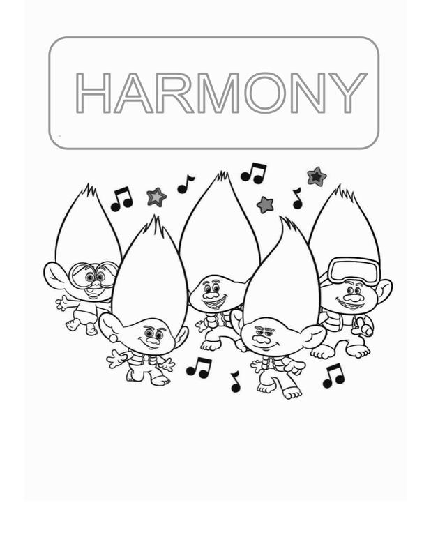 trolls the movie coloring pages