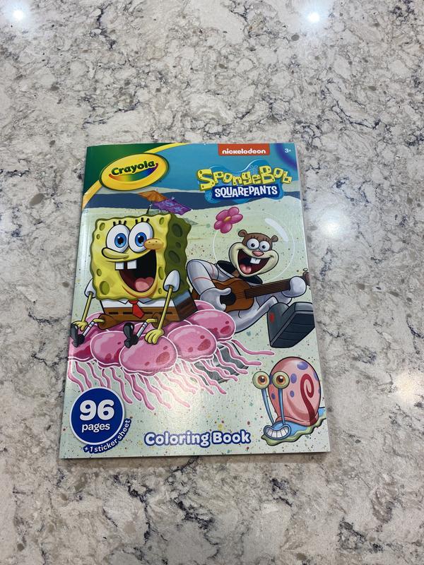 Coloring SpongeBob & Sandy GIANT Coloring Book Page Colored Markers  Prismacolor