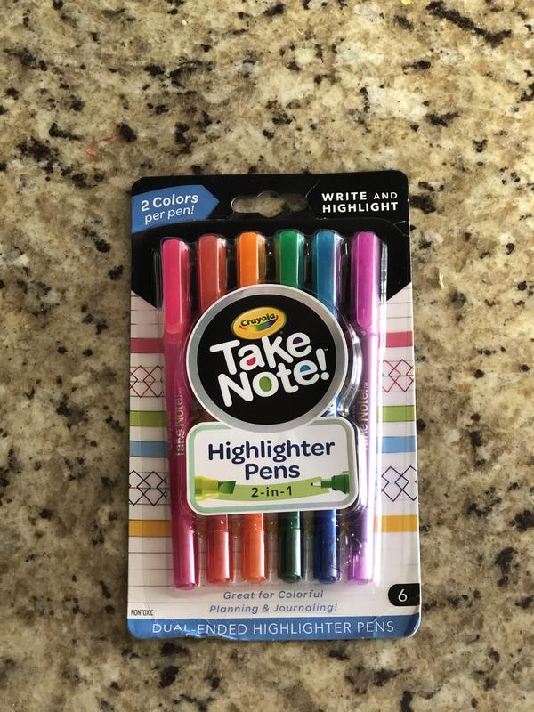 Crayola 586636 Take Note 4ct Glitter Highlighters for sale online