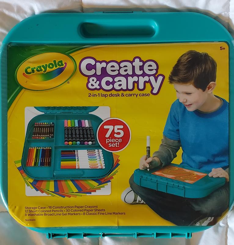  Crayola Create 'N Carry Art Set, 75 Pieces, Art Gift for Kids,  Ages 5 & Up : Toys & Games