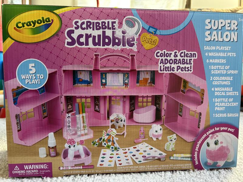 Scribble Scrubbie Pets Super Salon with Paint, Crayola.com