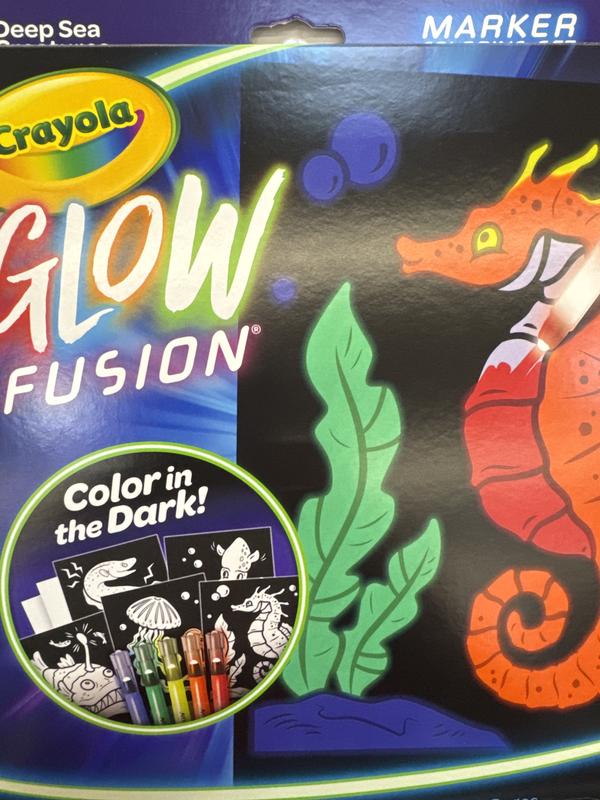 Crayola Glow Fusion Marker Colouring Set - Deep Sea Creatures