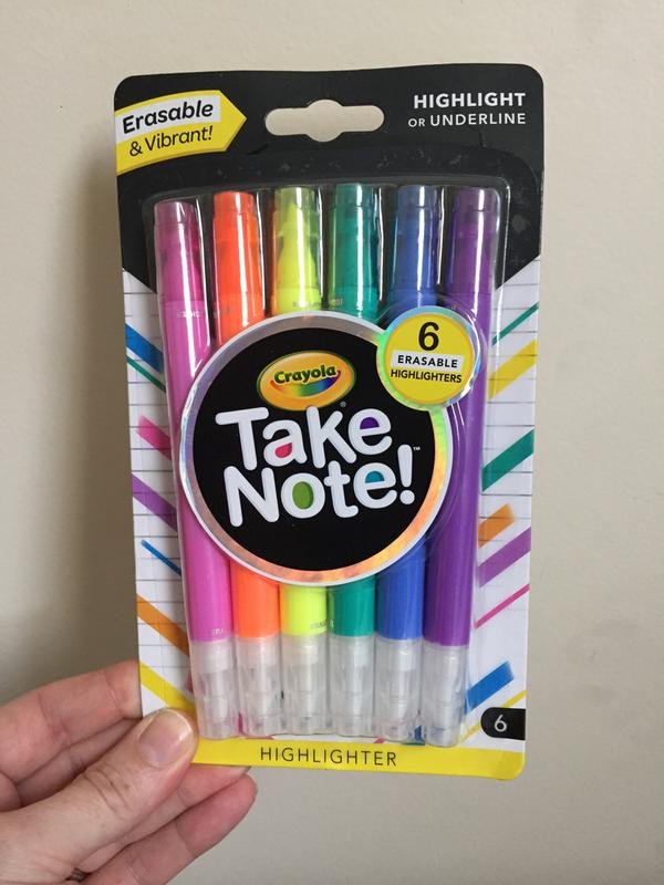 Crayola® Take Note™ Pastel Erasable Highlighters, 6ct., Michaels