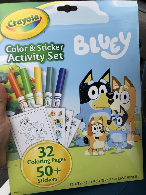 Crayola Bluey Color & Sticker Activity, 32 Pgs, Coloring