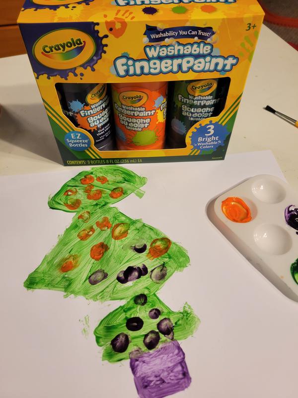 Crayola; My First Fingerpaint Kit; Art Tools; 6 Different Colored Tubes of Paint; Washable