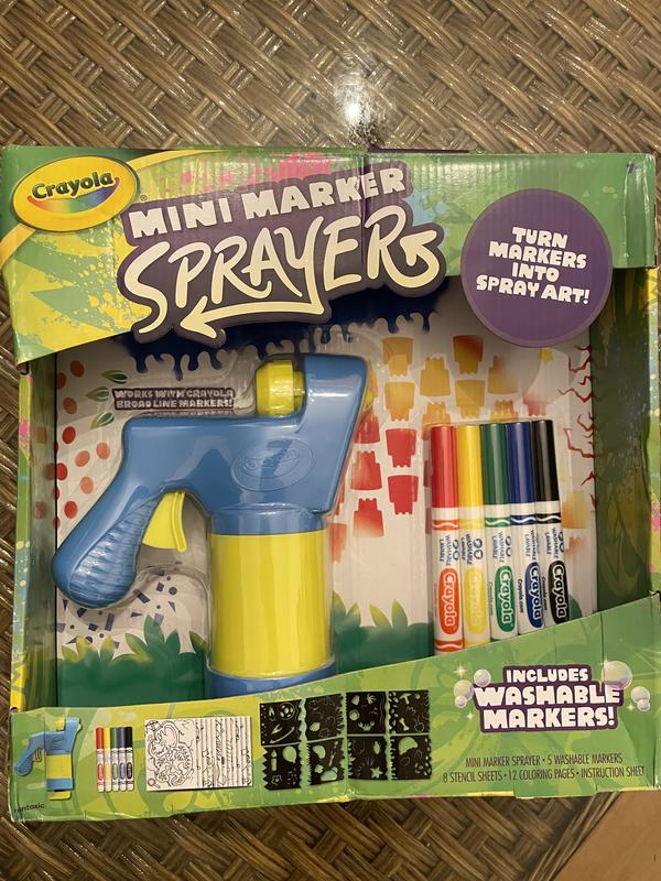 Crayola Mini Marker Sprayer, Marker Airbrush Kit, Gift for Kids