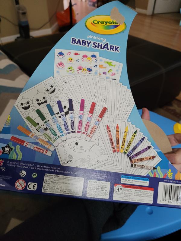 Baby Shark Coloring Set with Storage Case, Crayola.com