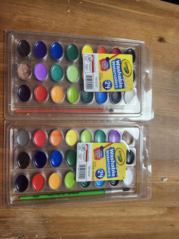 Crayola Non-Toxic Washable Watercolor Paints, 24 Assorted Colors