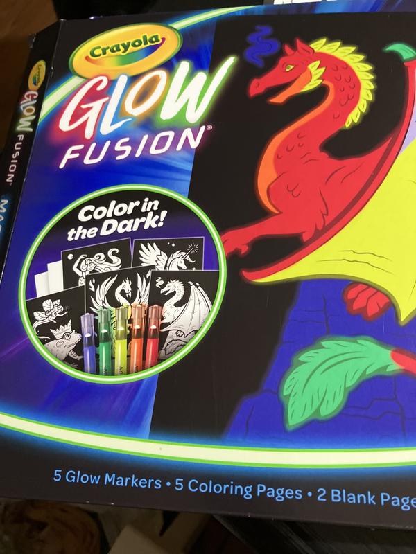 Crayola Glow Fusion Deep Sea Creatures Glow in The Dark Coloring Set Each