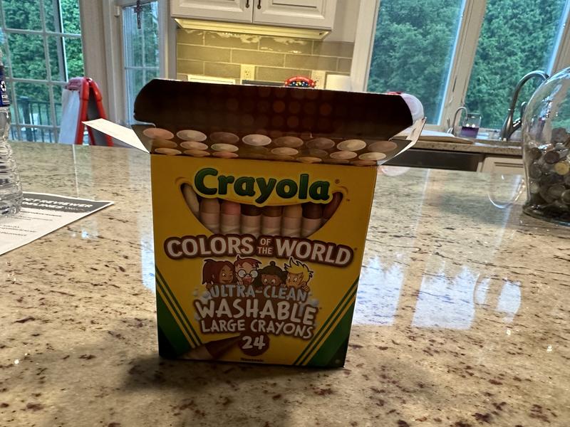 Crayola Large Crayons, Colors of the World, 24 Per Box, 3 Boxes - Yahoo  Shopping