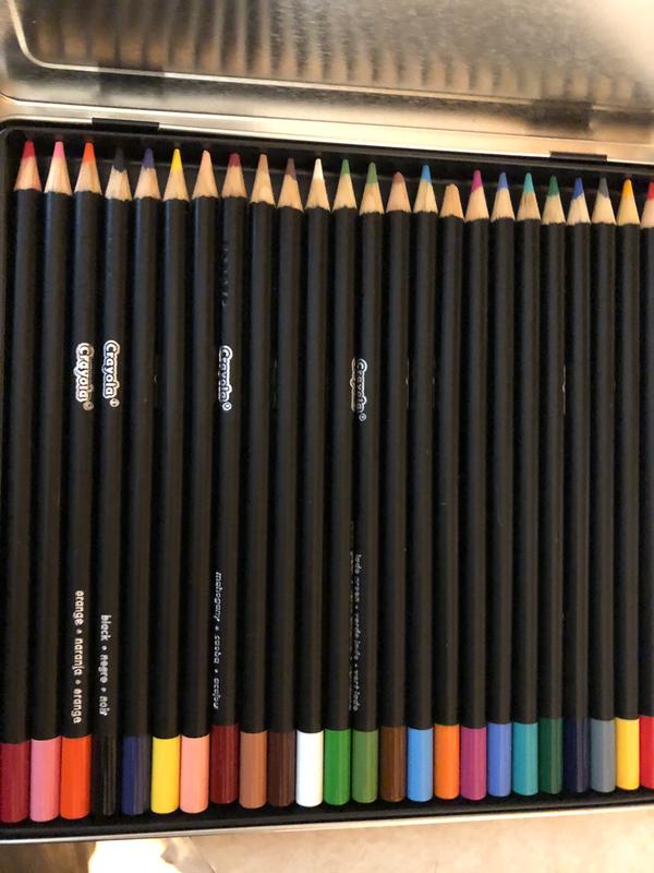 Crayola Signature; Blend & Shade Colored Pencils; 24 ct; Storage Tin;  Premium Art Tools
