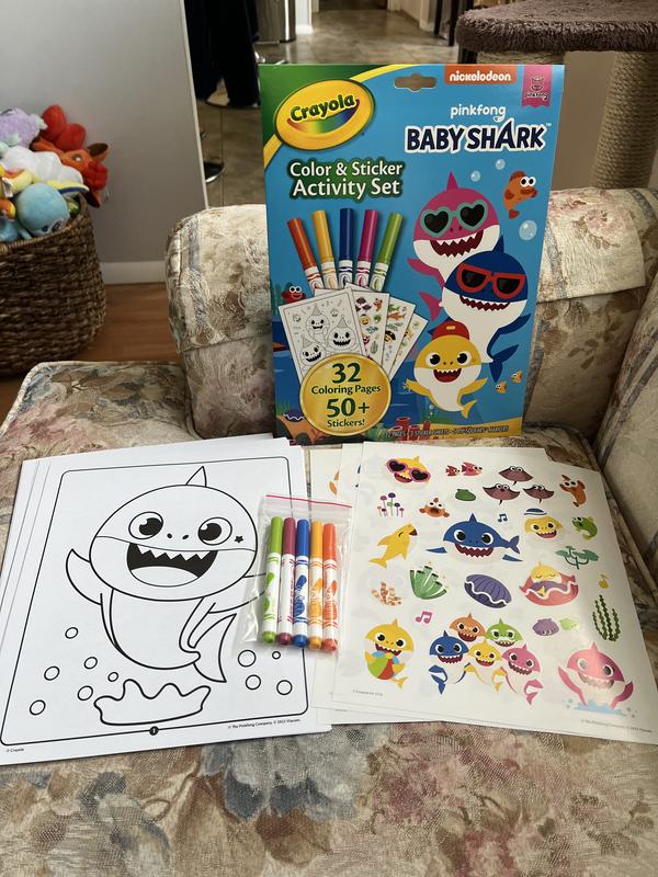 Crayola Baby Shark Giant Coloring Pages, Gift For Kids, Ages 3, 4, 5, 6