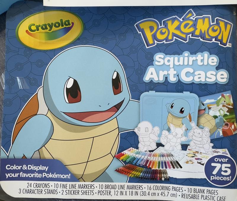 Crayola Pokémon Squirtle Coloring Art Case, 71+ pcs., Coloring Pages and  Markers, Gift for Kids, Ages 4, 5, 6, 7, 8