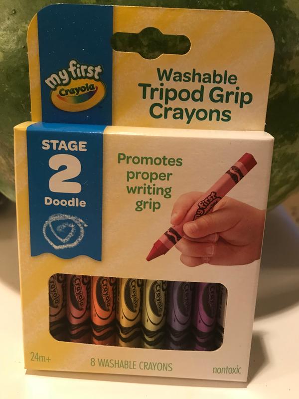 Crayola My First Crayola Washable Tripod Grip Crayons, Assorted Colors