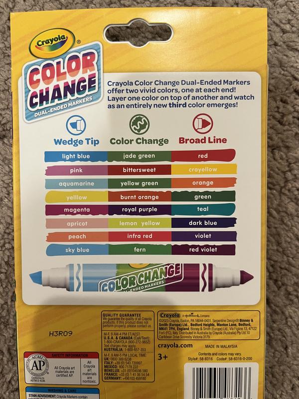 Crayola Take Note! Dual Ended Color Changing Pens, 4 Count