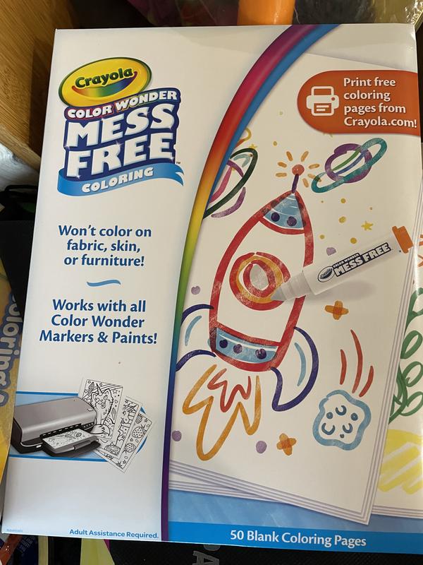 Crayola Color Wonder Mess Free Coloring Blank Pages - 50 ct