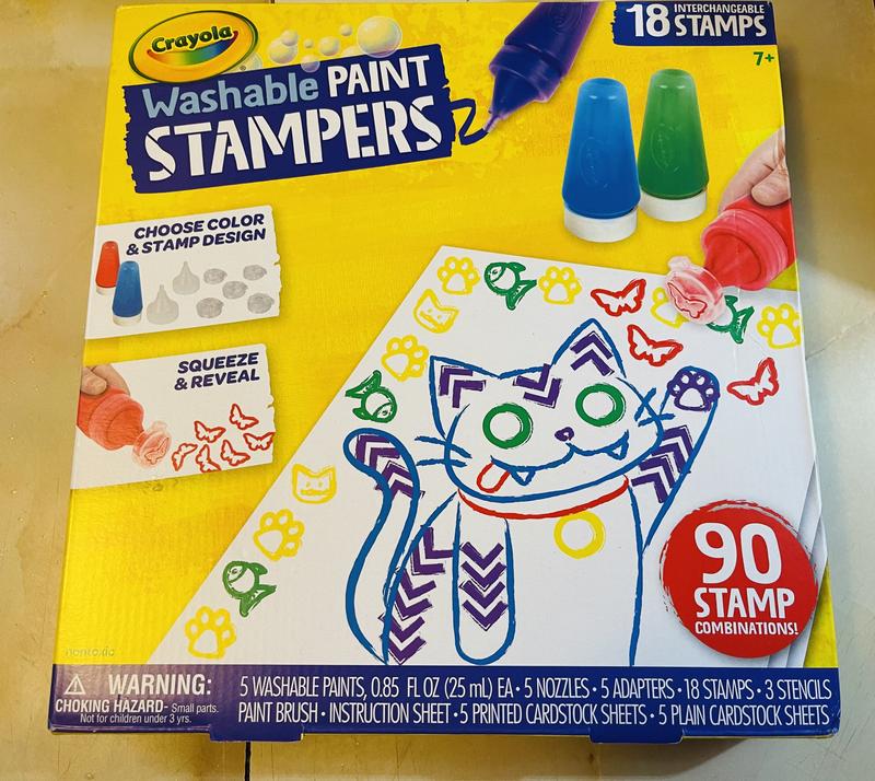  SES Creative Stamping with Markers - Bright, Bold Colored  Washable Markers with Stamp - Easy Grip Non-Toxic Paint Stamp Pen for Kids  - 6 Colors : Toys & Games