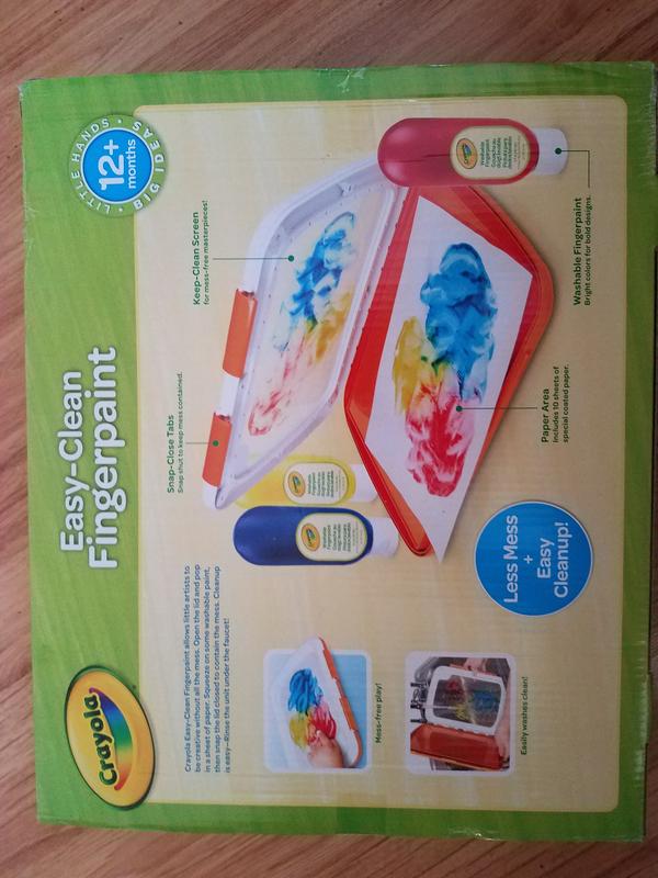  Crayola Washable Finger Paint Station, Less Mess