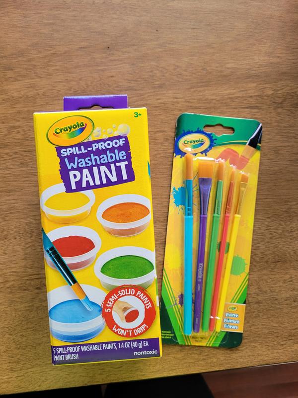 Crayola Paint Brushes Assorted Tips 5 ct