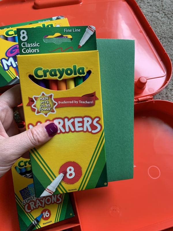 Regular size markers vs size of the construction paper