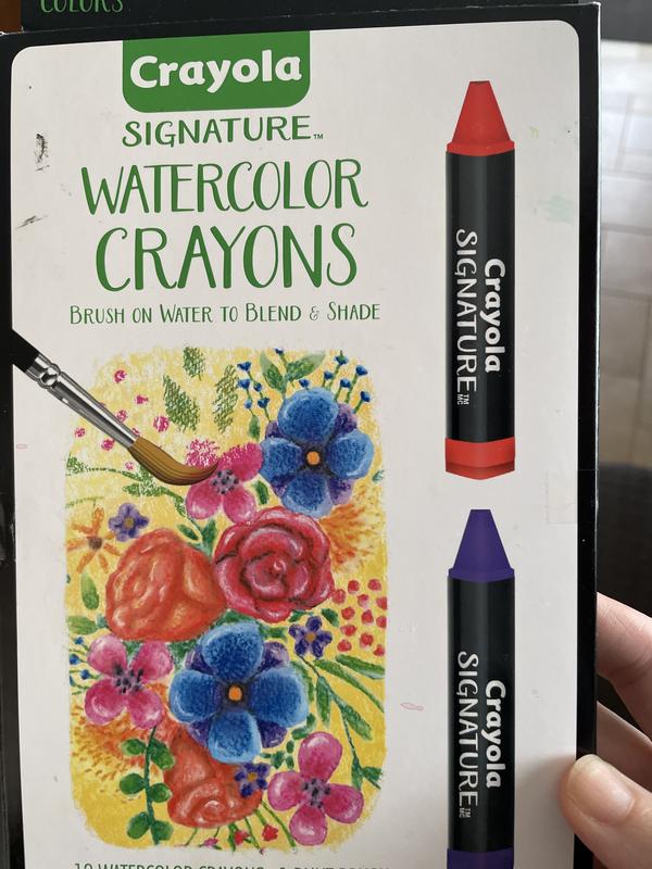 Watercolor Crayons, L: 9,3 cm, assorted colours, 12 pc/ 1 pack
