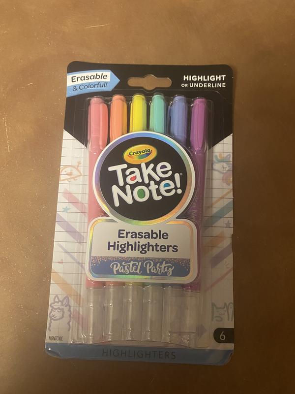 Crayola Take Note Erasable Highlighters 
