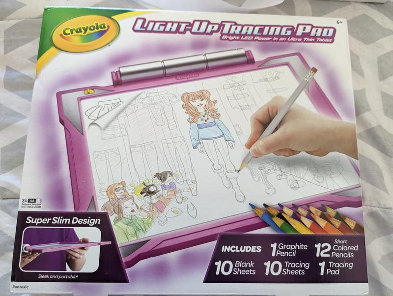 Crayola Light-up Tracing Art Pad Coloring Board Light Up LED Slim Portable  New! 71662449070