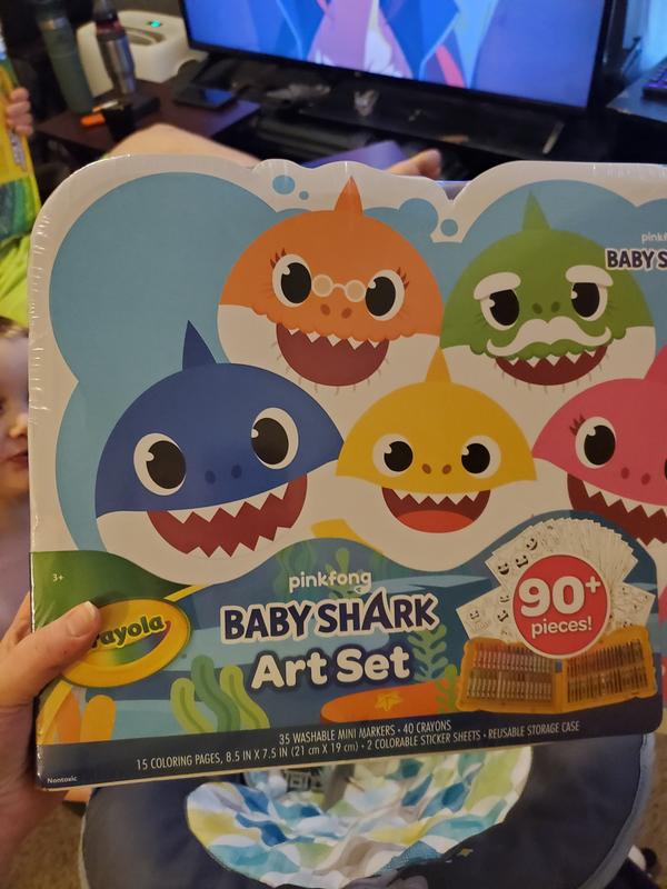 Baby Shark Coloring Set with Storage Case, Crayola.com