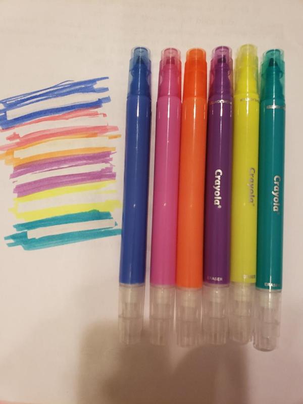  Crayola Take Note Erasable Highlighters, Cool School Supplies,  Chisel Tip Markers, 6 Count : Everything Else